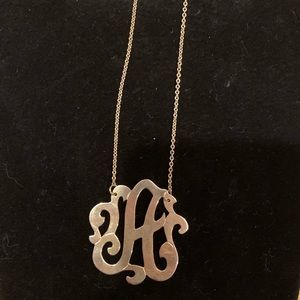 Jennifer zeuner initial A swirl necklace- light scratches